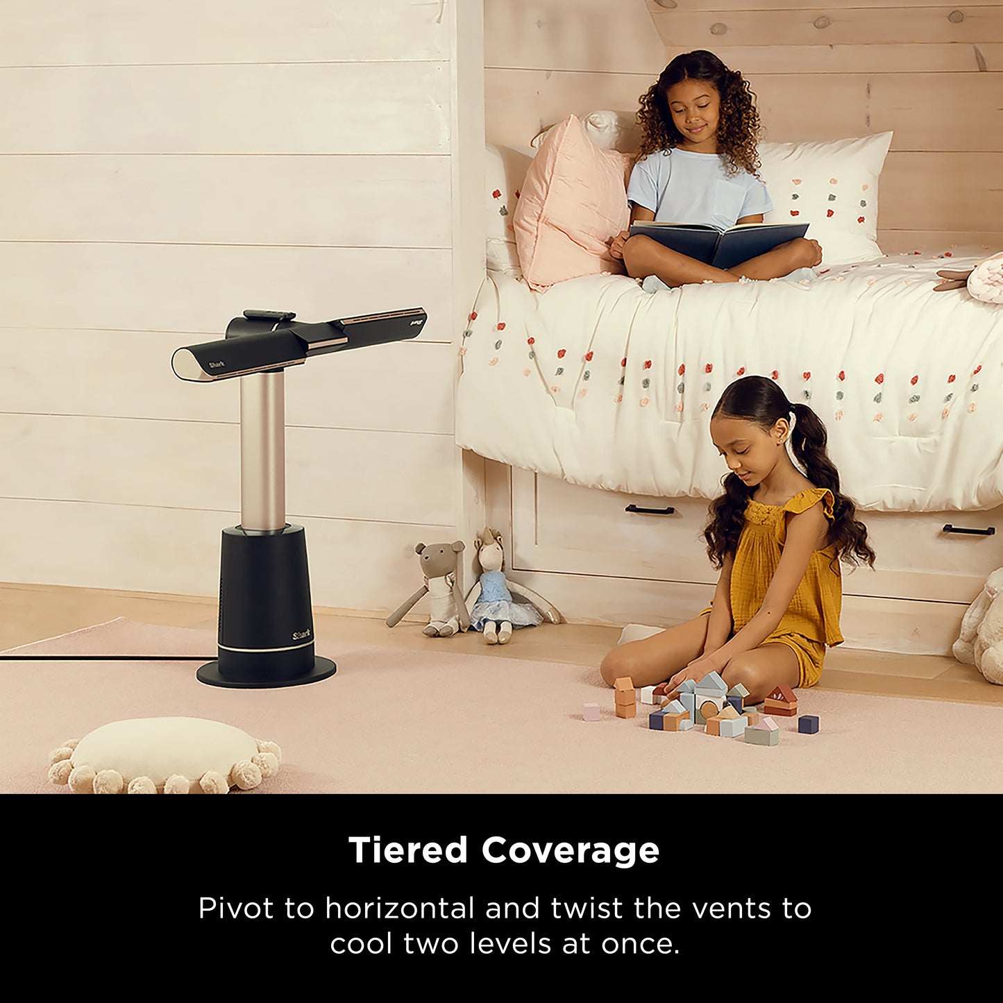 Shark TurboBlade Bladeless Tower Fan TF200 – High-Speed Quiet Cooling with 180° Oscillation & Remote