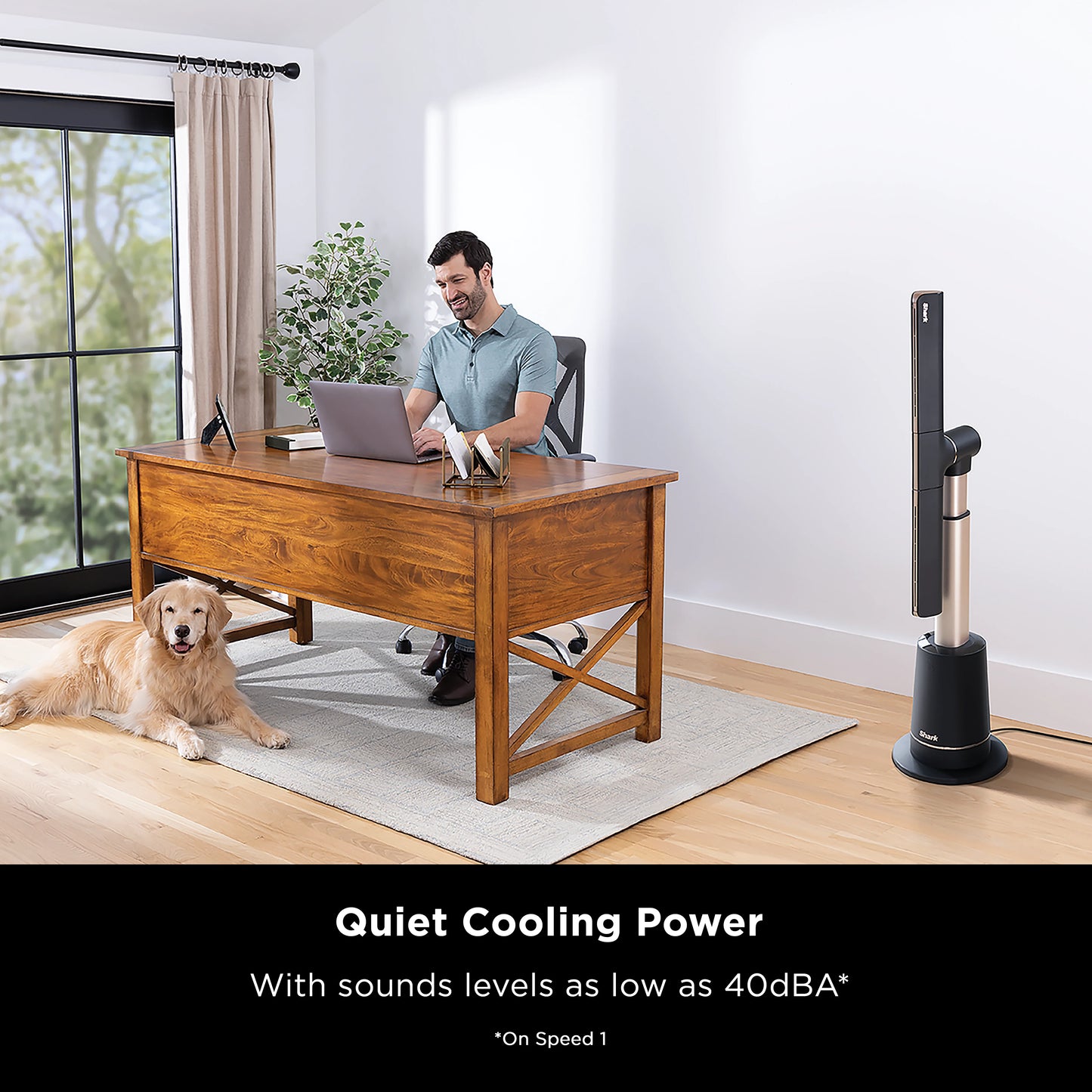 Shark TurboBlade Bladeless Tower Fan TF200 – High-Speed Quiet Cooling with 180° Oscillation & Remote