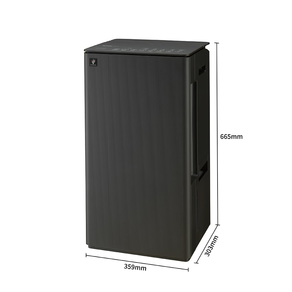 Sharp Dehumidifier with Air Purifier | Dual Louver, Plasmacluster Technology, HEPA Filter, VOC Removal, Clothes & Shoes Drying | Coanda Air Flow | Covers Up to 830 sq ft | Black