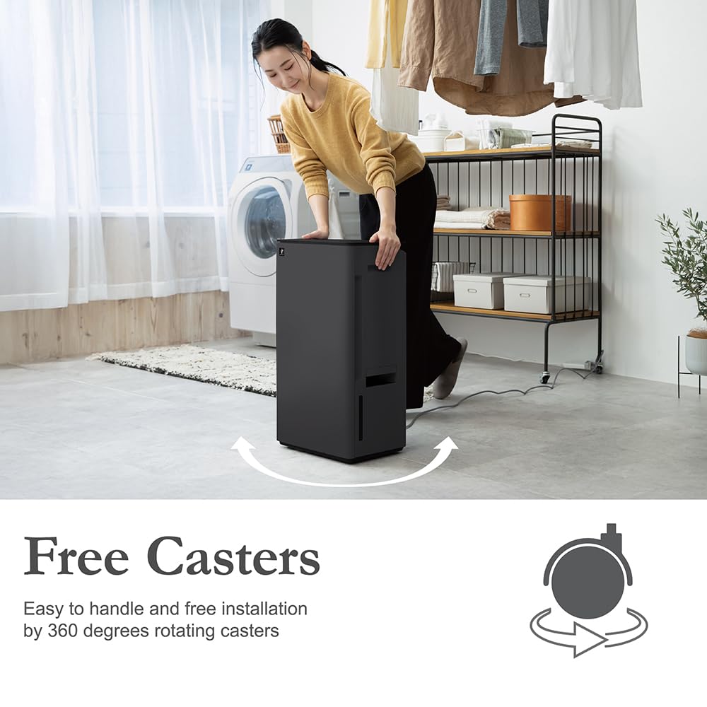 Sharp Dehumidifier with Air Purifier | Dual Louver, Plasmacluster Technology, HEPA Filter, VOC Removal, Clothes & Shoes Drying | Coanda Air Flow | Covers Up to 830 sq ft | Black