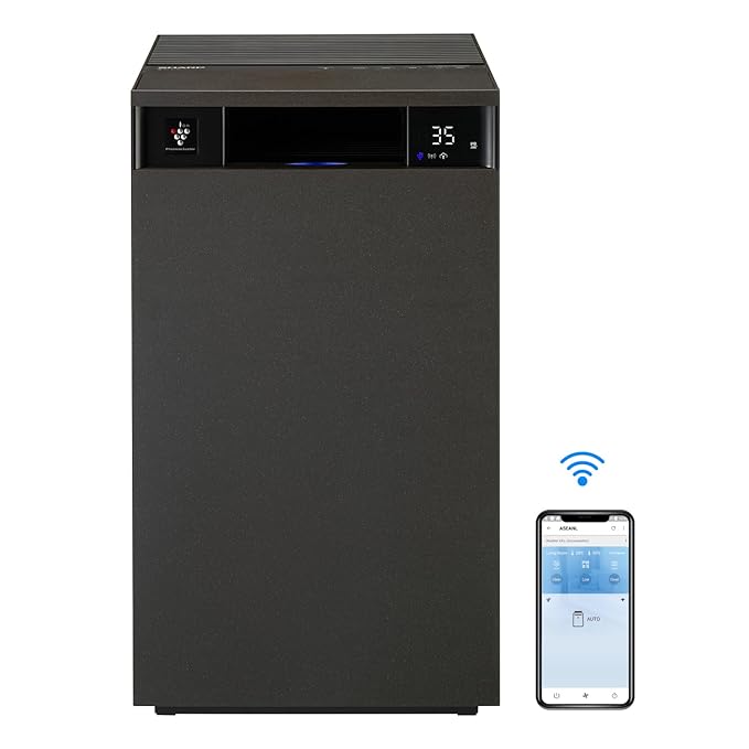 Sharp FX-S120M-H Wi-Fi Enabled Air Purifier for Home up to 930 sq ft with PM2.5 Display & Real-Time Air Quality Monitoring