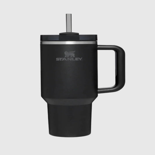 Stanley Quencher H2.0 FlowState Stainless Steel Vacuum Insulated Tumbler with Lid and Straw for Water, Iced Tea or Coffee, Smoothie and More, Black 2.0, 40 fluid ounces  1.18 L