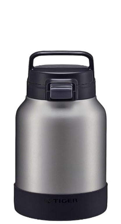 Tiger MTA-B100 1.0L Vacuum Insulated Stainless Steel Bottle – Double Wall, Ultra-Light, Leak-Proof with Handle & Certified Antibacterial Stopper (Matte Stainless)
