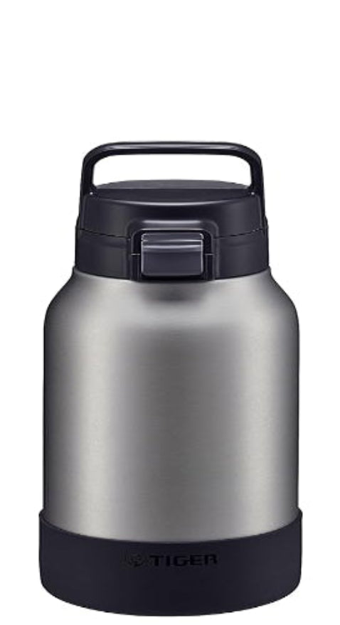 Tiger MTA-B100 1.0L Vacuum Insulated Stainless Steel Bottle – Double Wall, Ultra-Light, Leak-Proof with Handle & Certified Antibacterial Stopper (Matte Stainless)