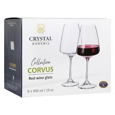 Corvus 450 ml Bohemian Crystal Glass | Premium Drinking Glass for Home & Bar Use