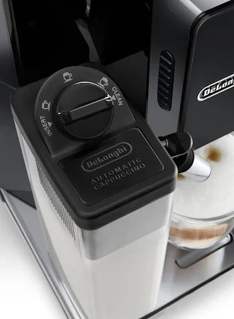 De’Longhi Eletta Cappuccino Evo ECAM 46.860.B – Fully Automatic Coffee Machine with Milk Frother, Grinder & LCD Display – Made in Italy (Black)