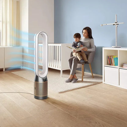 Dyson TP09 Air Purifier with Formaldehyde Filter – HEPA H13, Bladeless Fan & Air Multiplier Technology (White/Gold)