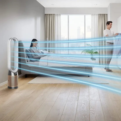 Dyson TP09 Air Purifier with Formaldehyde Filter – HEPA H13, Bladeless Fan & Air Multiplier Technology (White/Gold)