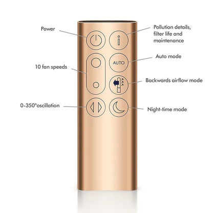 Dyson TP09 Air Purifier with Formaldehyde Filter – HEPA H13, Bladeless Fan & Air Multiplier Technology (White/Gold)