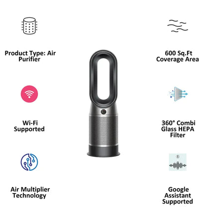 Purifier Hot+Cool Air Purifier with heater (Black/Nickel)
