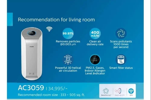 Philips 3000i Series Air Purifier with HEPA Filter